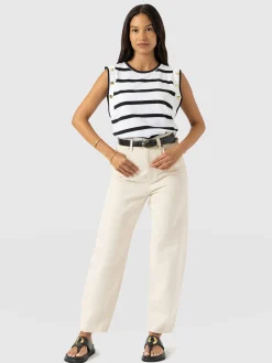 Rowan Tee - Black Stripe