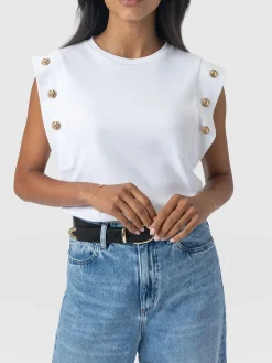 Rowan Tee - White Molten