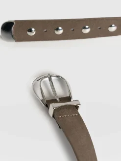 Roxie Studded Belt - Taupe
