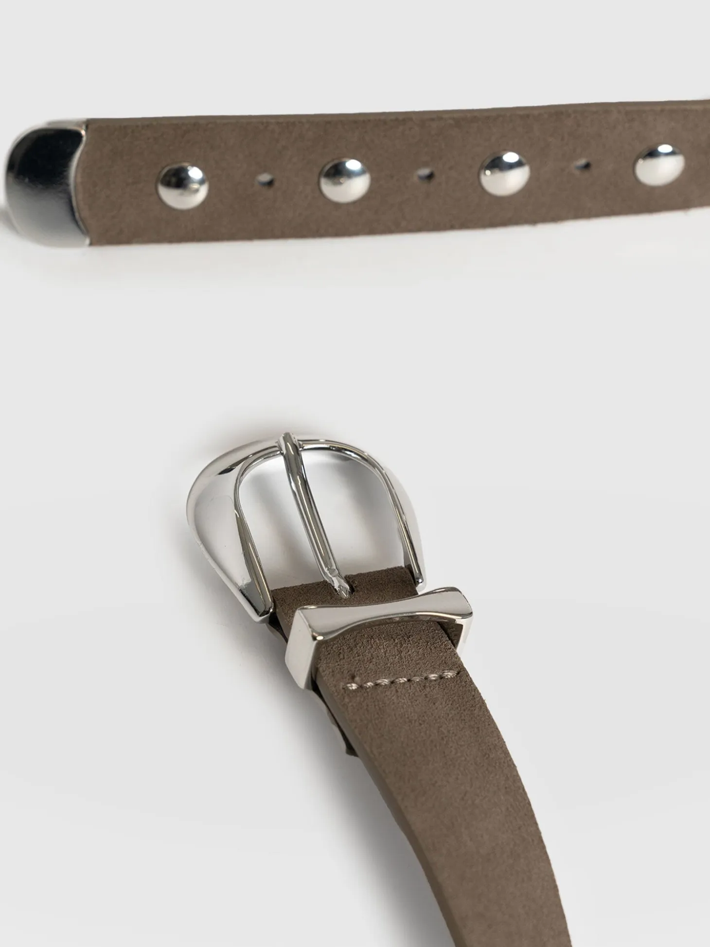 Roxie Studded Belt - Taupe