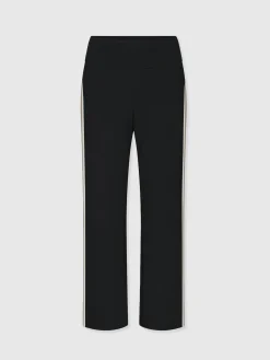 Runway Pant - Black - Cream/Beige Stripe