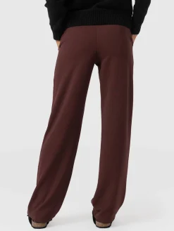 Runway Pant - Maroon - Bronze Stripe