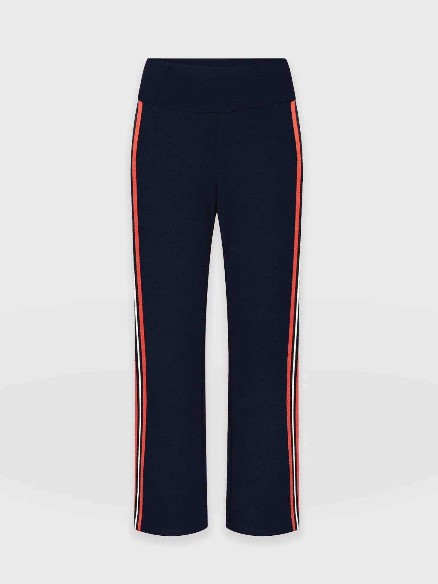 Runway Pant - Navy Red Stripe