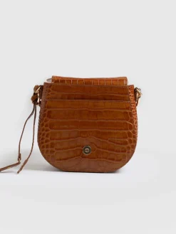 Saddle Bag - Brown Croc