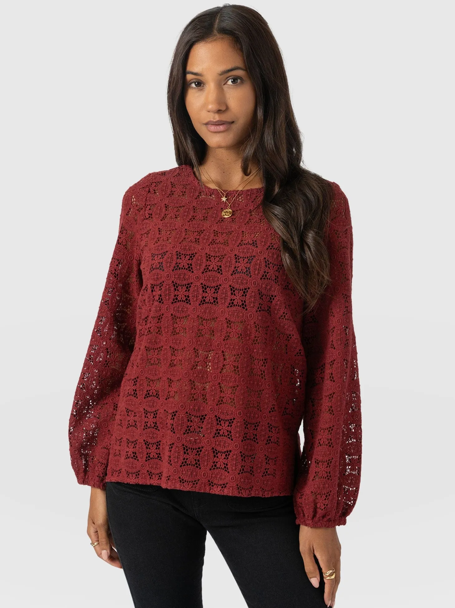 Sadie Blouse - Burgundy