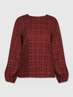 Sadie Blouse - Burgundy
