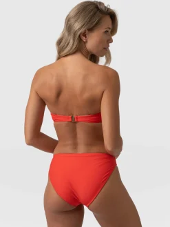 Skye Bandeau Bikini Top - Red