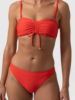 Skye Bandeau Bikini Top - Red