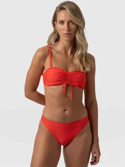 Skye Bandeau Bikini Top - Red