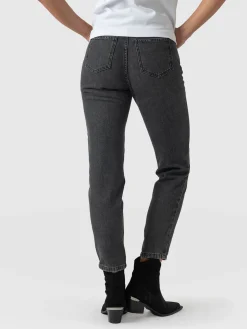 Slim Mom Jeans - Black