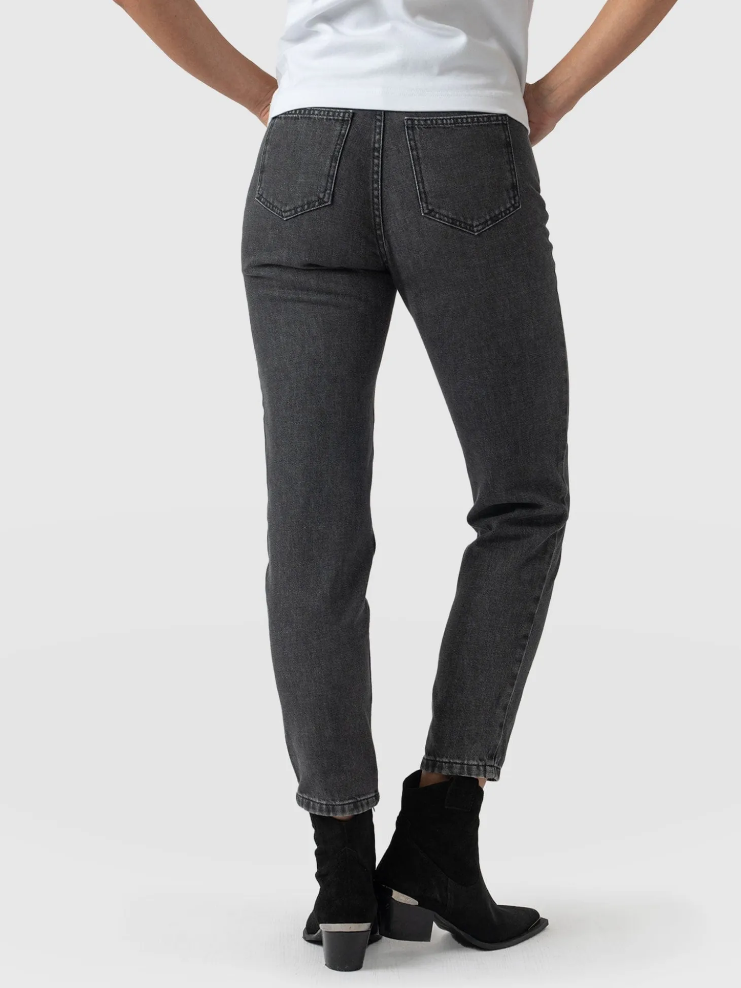 Slim Mom Jeans - Black