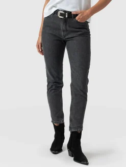 Slim Mom Jeans - Black