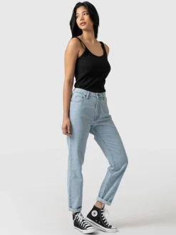 Slim Mom Jeans - Pale Blue