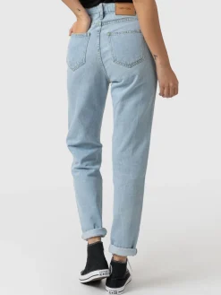 Slim Mom Jeans - Pale Blue