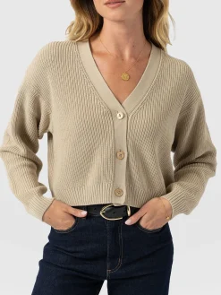 Soho Crop Cardigan - Beige