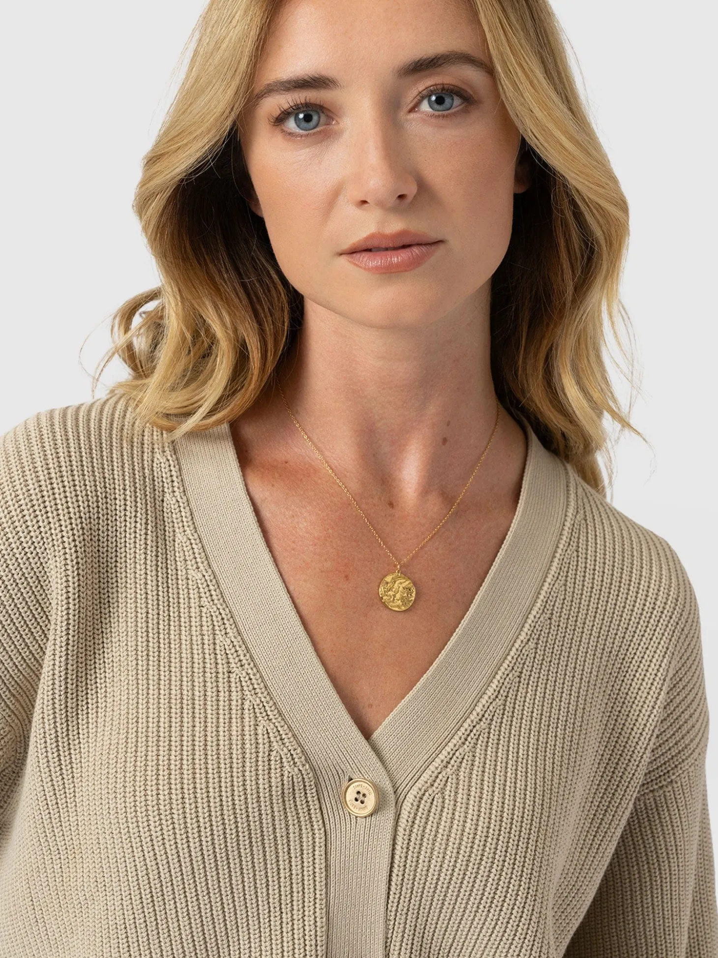 Soho Crop Cardigan - Beige