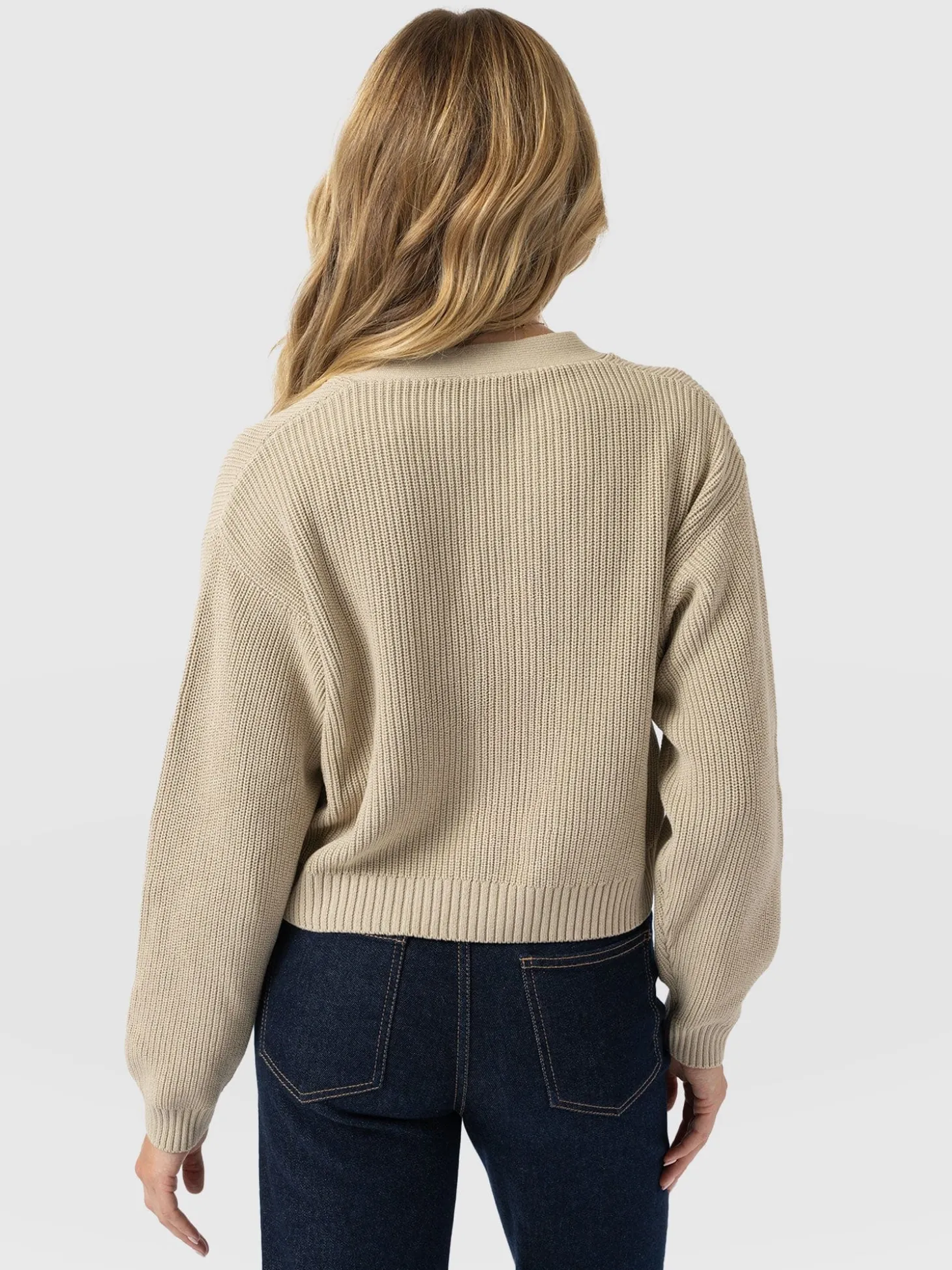 Soho Crop Cardigan - Beige
