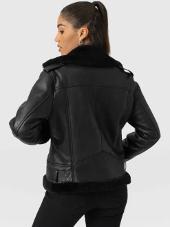 Spitfire Shearling Jacket - Black