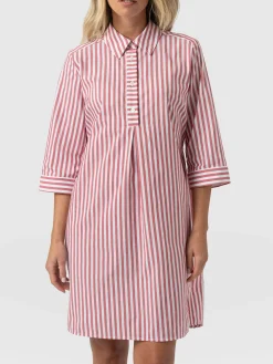 Stevie Shirt Dress - Red Stripe