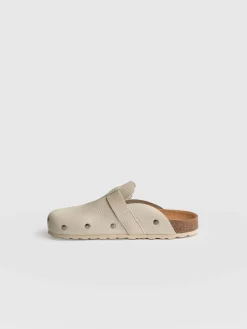 Studded Clogs - Cream