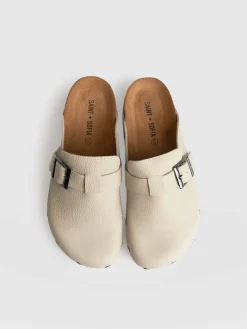 Studded Clogs - Cream