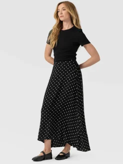 Sutton Skirt - Black Polka Dot