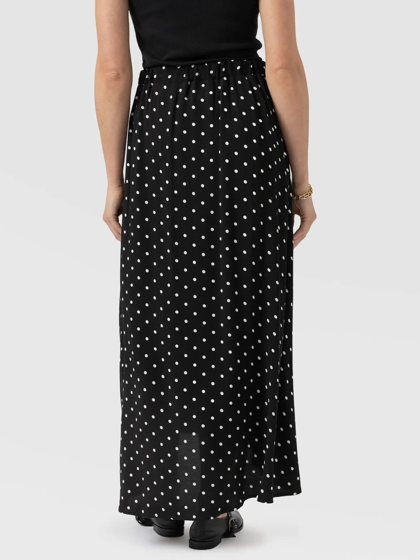 Sutton Skirt - Black Polka Dot