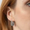 Swirl Hoop Earrings - Silver