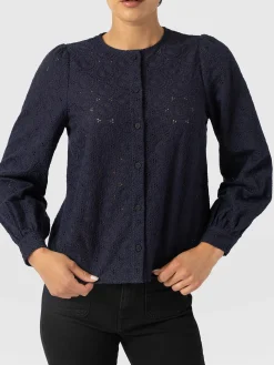 Tabitha Blouse - Navy