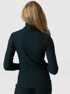 Tempest Turtle Neck Top - Green