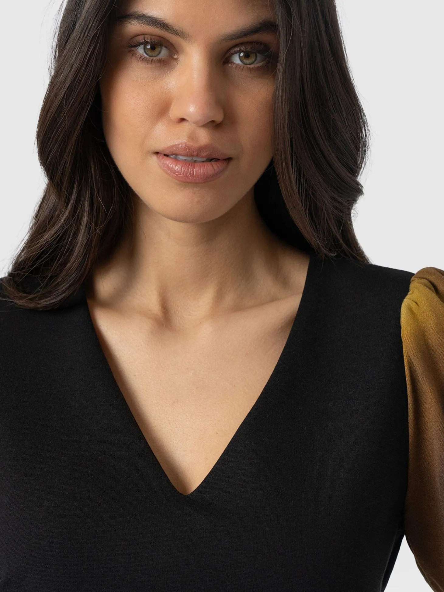 Tori Puff Sleeve Top - Yellow Gradient