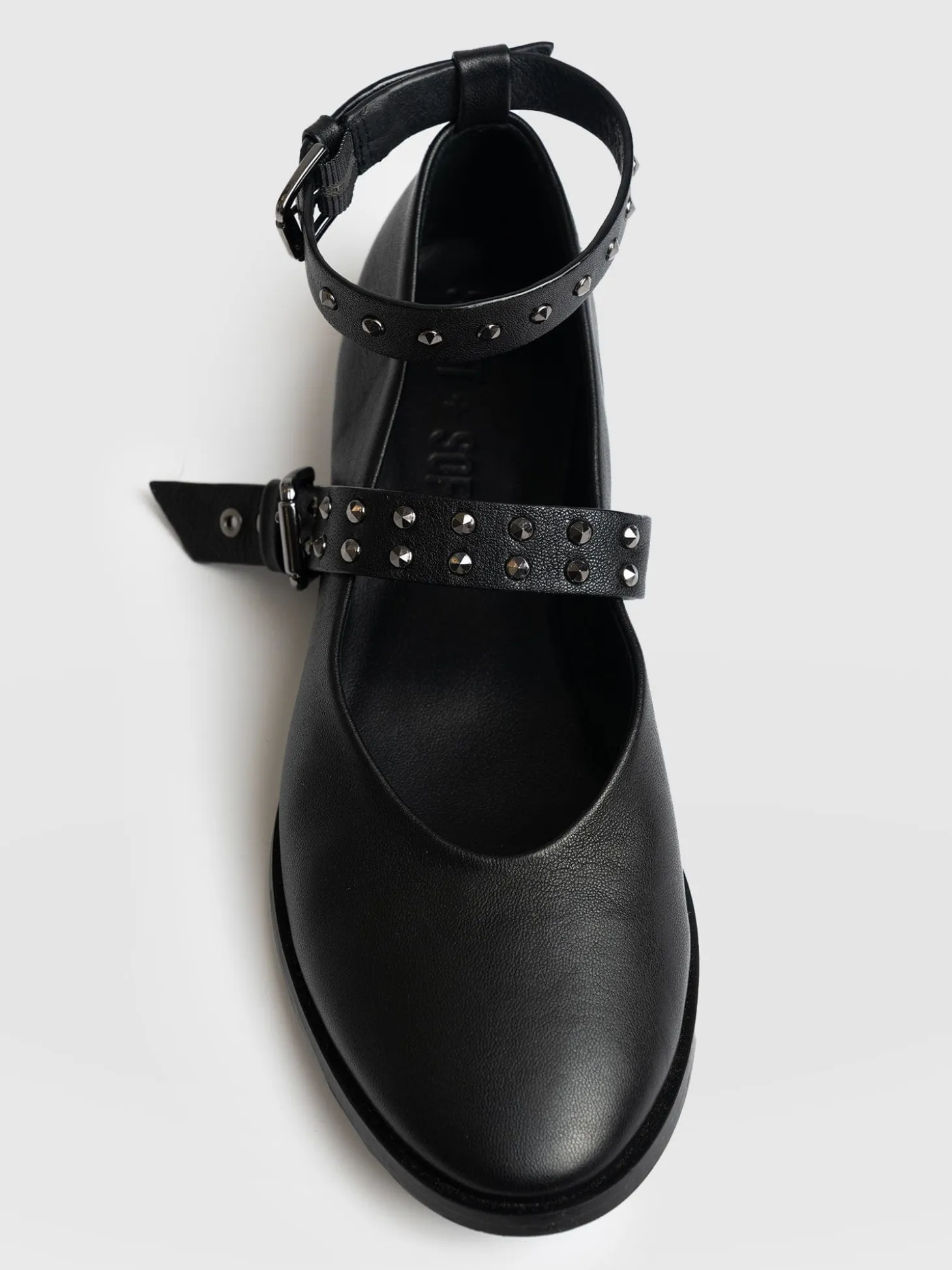 Vega Studded Ballerina Flats - Black