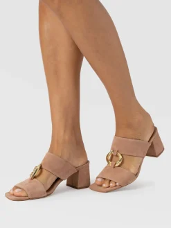 Vivienne Heeled Mules - Blush