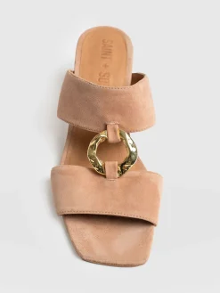 Vivienne Heeled Mules - Blush