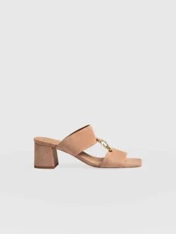 Vivienne Heeled Mules - Blush