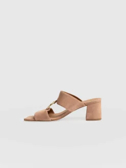 Vivienne Heeled Mules - Blush