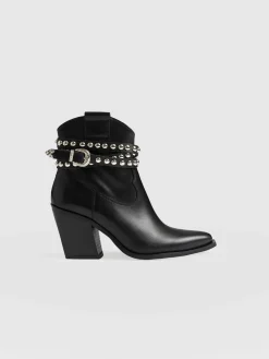 Western Studded Boot - Black