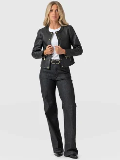 Wide Leg Jeans - Black Wash