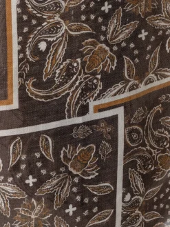 Wren Paisley Scarf - Brown